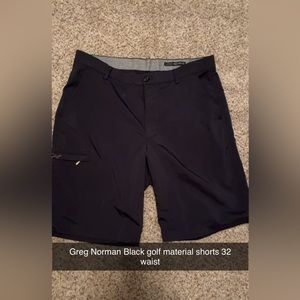 Greg Norman Black Golf Shorts Waist Size 32
